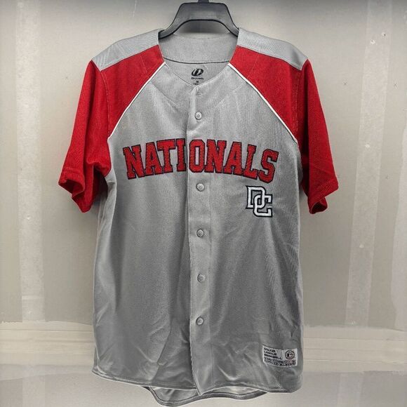Dynasty Washington Nationals DC MLB Button Up Jersey Embroidered Size M - Picture 1 of 5